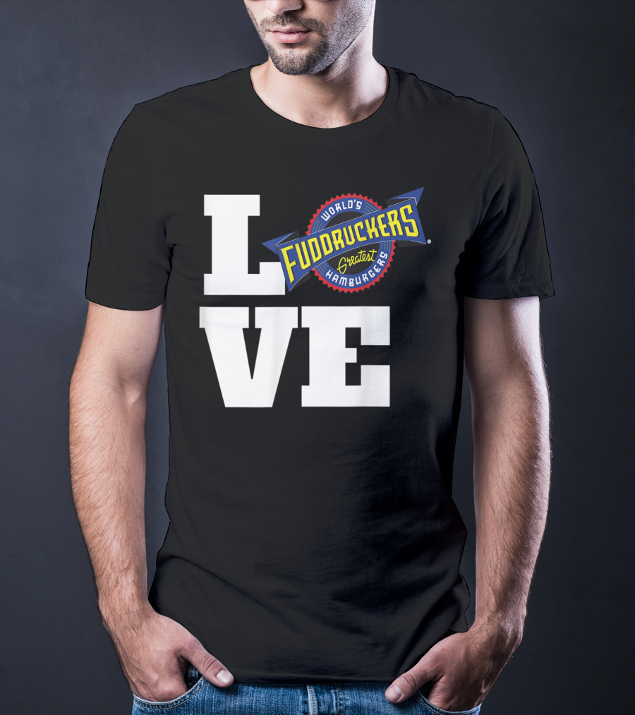LOVE World's Greatest Hamburgers Fuddruckers T-Shirt