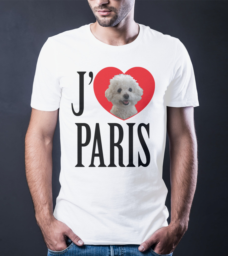 J'aime Paris Bichon Frise Heart T-Shirt