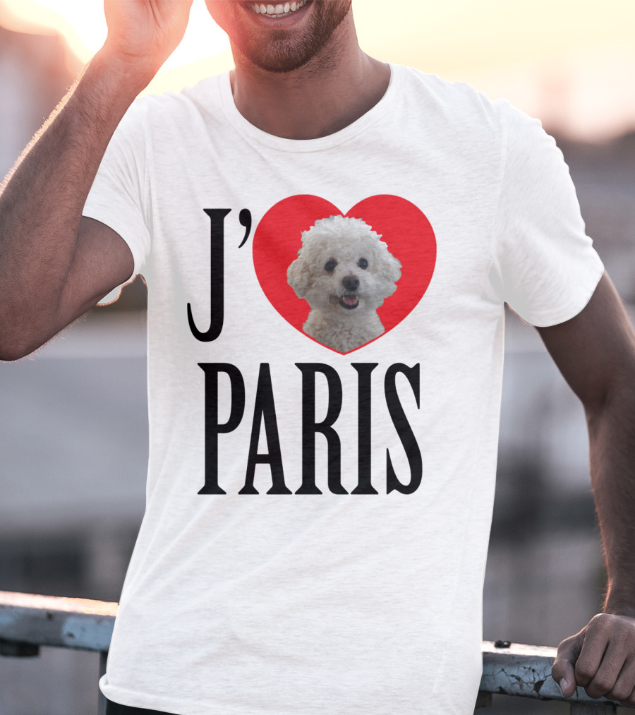 J'aime Paris Bichon Frise Heart T-Shirt