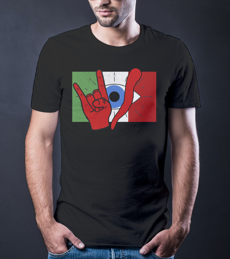 Italian Evil Eye Il Malocchio Maloik Hand Gesture T-Shirt