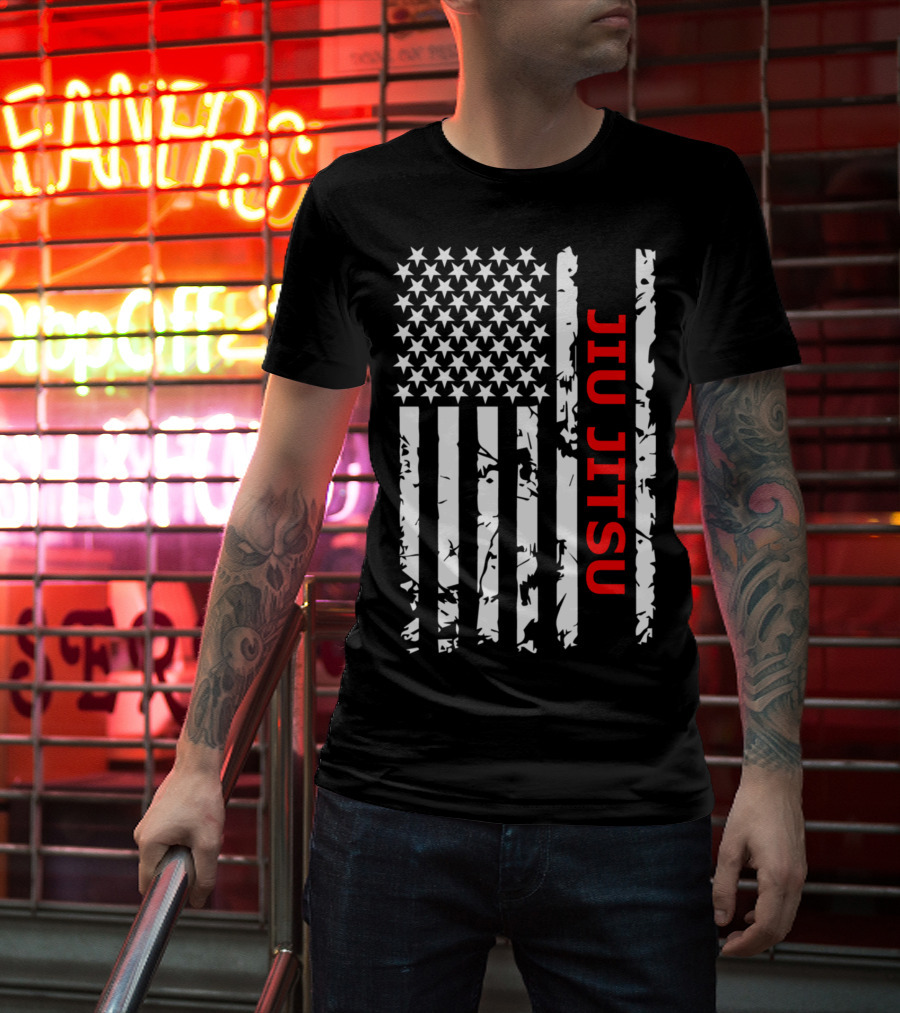 Jiu Jitsu American Flag T-Shirt