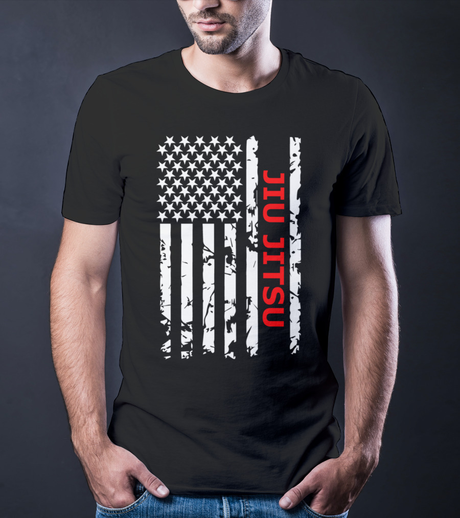 Jiu Jitsu American Flag T-Shirt