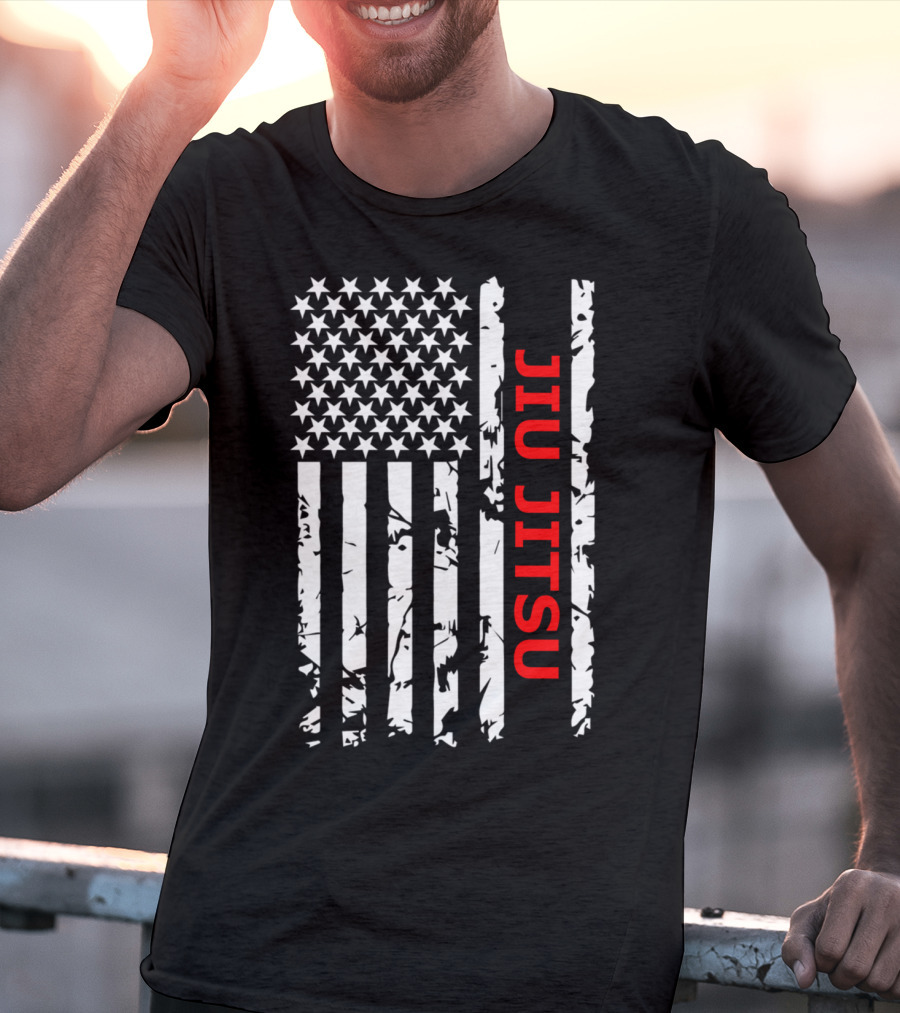 Jiu Jitsu American Flag T-Shirt