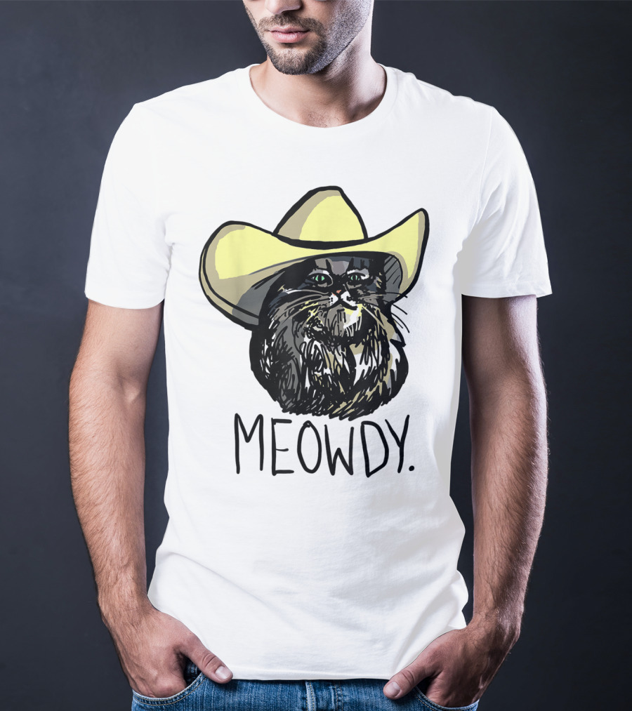 MEOWDY Texas Cowboy Cat T-Shirt