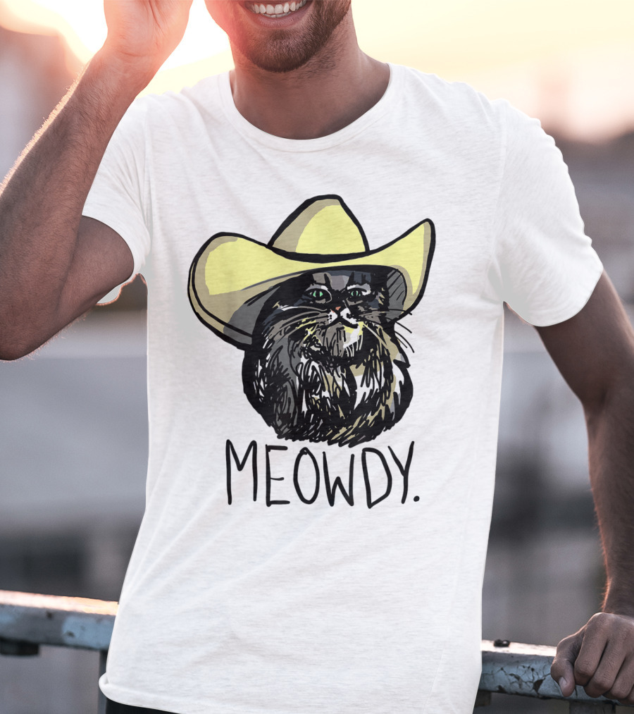 MEOWDY Texas Cowboy Cat T-Shirt