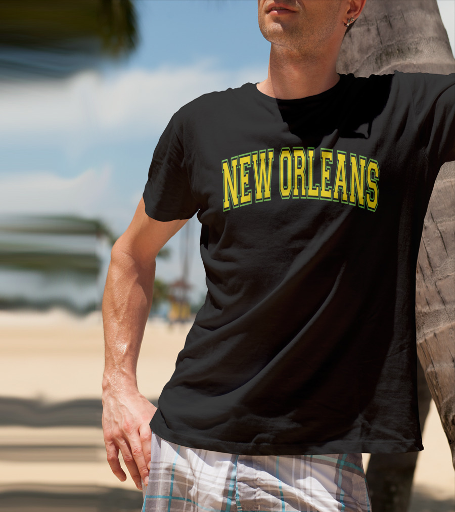 New Orleans Varsity Arch Mardi Gras Colors T-Shirt