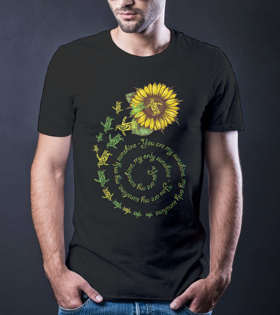 You Are My Sunshine My Only Sunshine Sunflower And Penguin Spiral T-Shirt