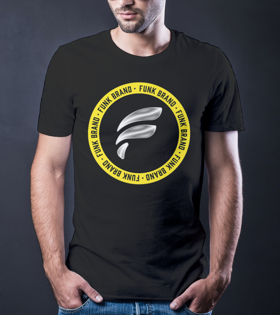 Funk Brand Represent F Symbol Yellow Circle T-Shirt