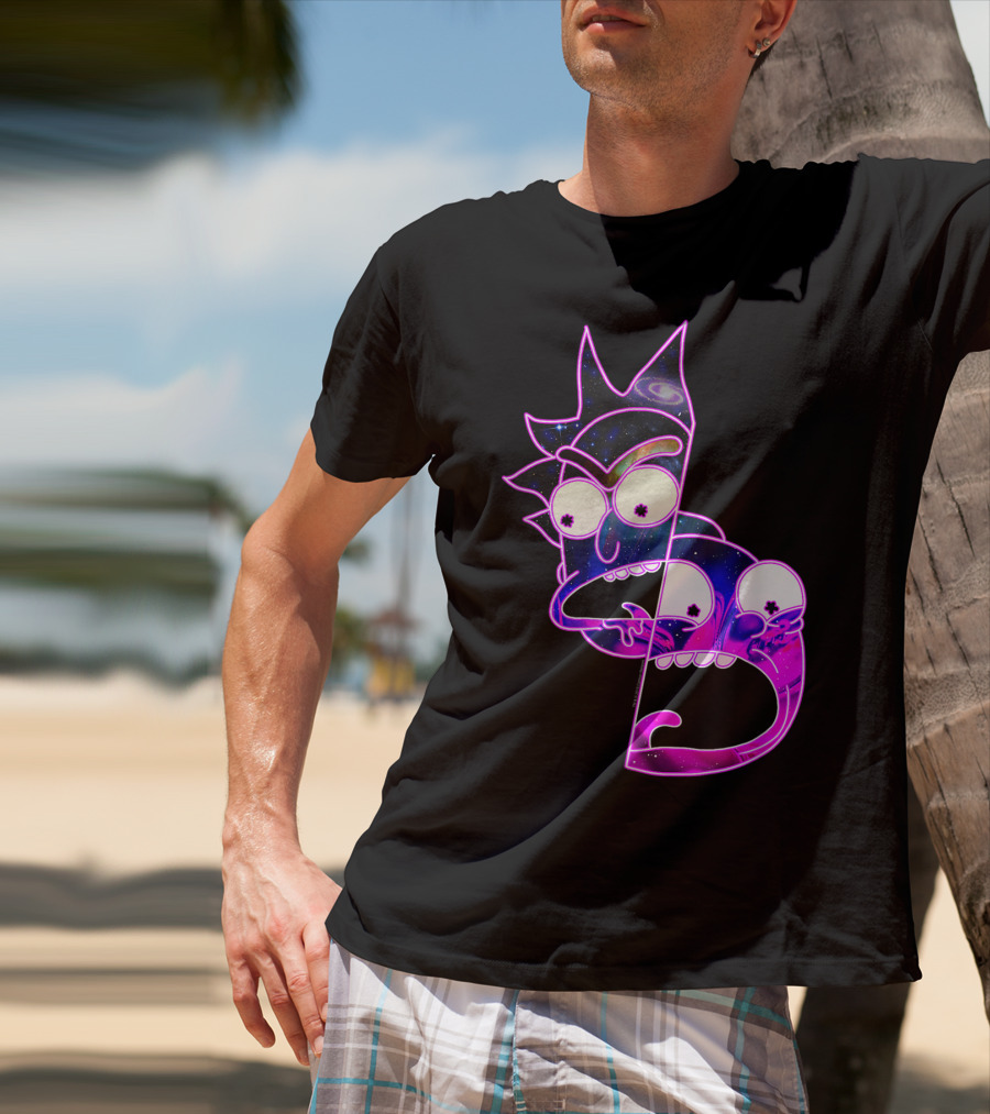 Trippy Galactic Rick And Morty Space Fusion T-Shirt