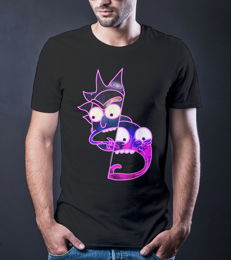 Trippy Galactic Rick And Morty Space Fusion T-Shirt