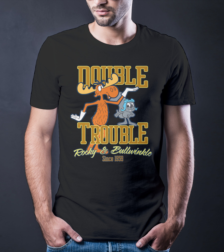 Rocky And Bullwinkle Double Trouble Since 1959 T-Shirt