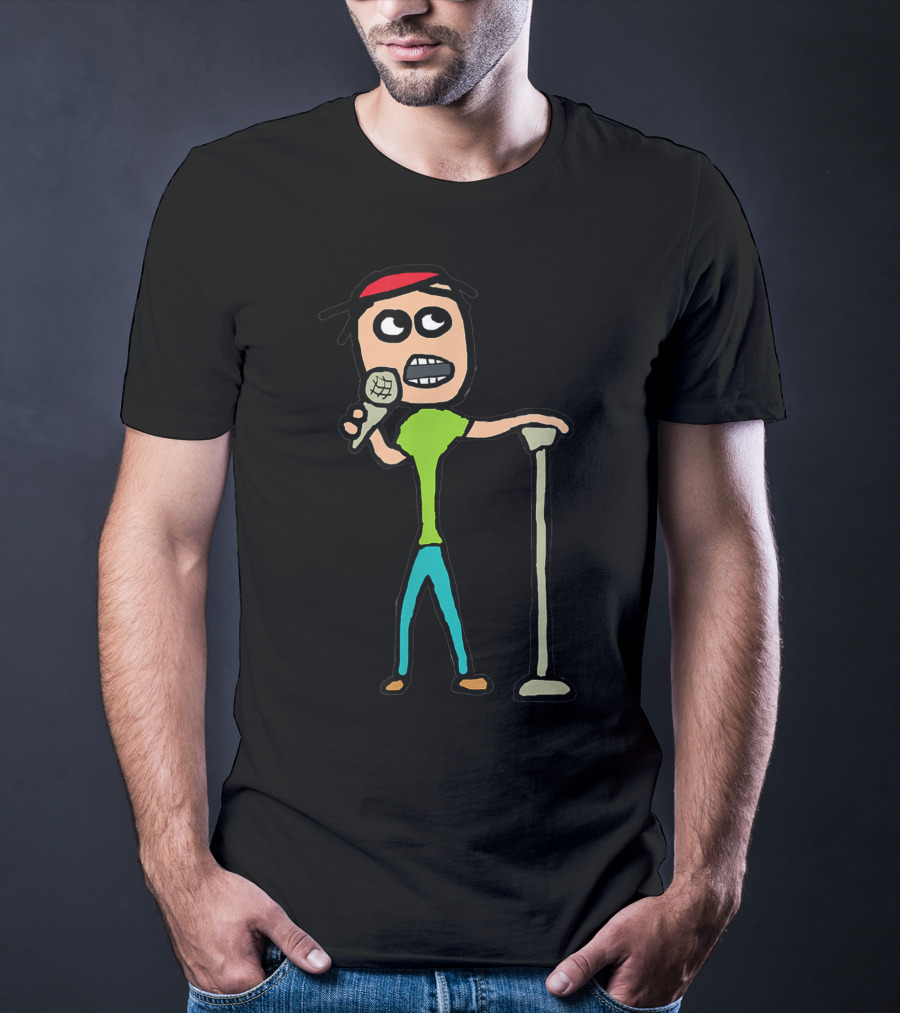Stand Up Comedy Cartoon Microphone Stage Performance T-Shirt