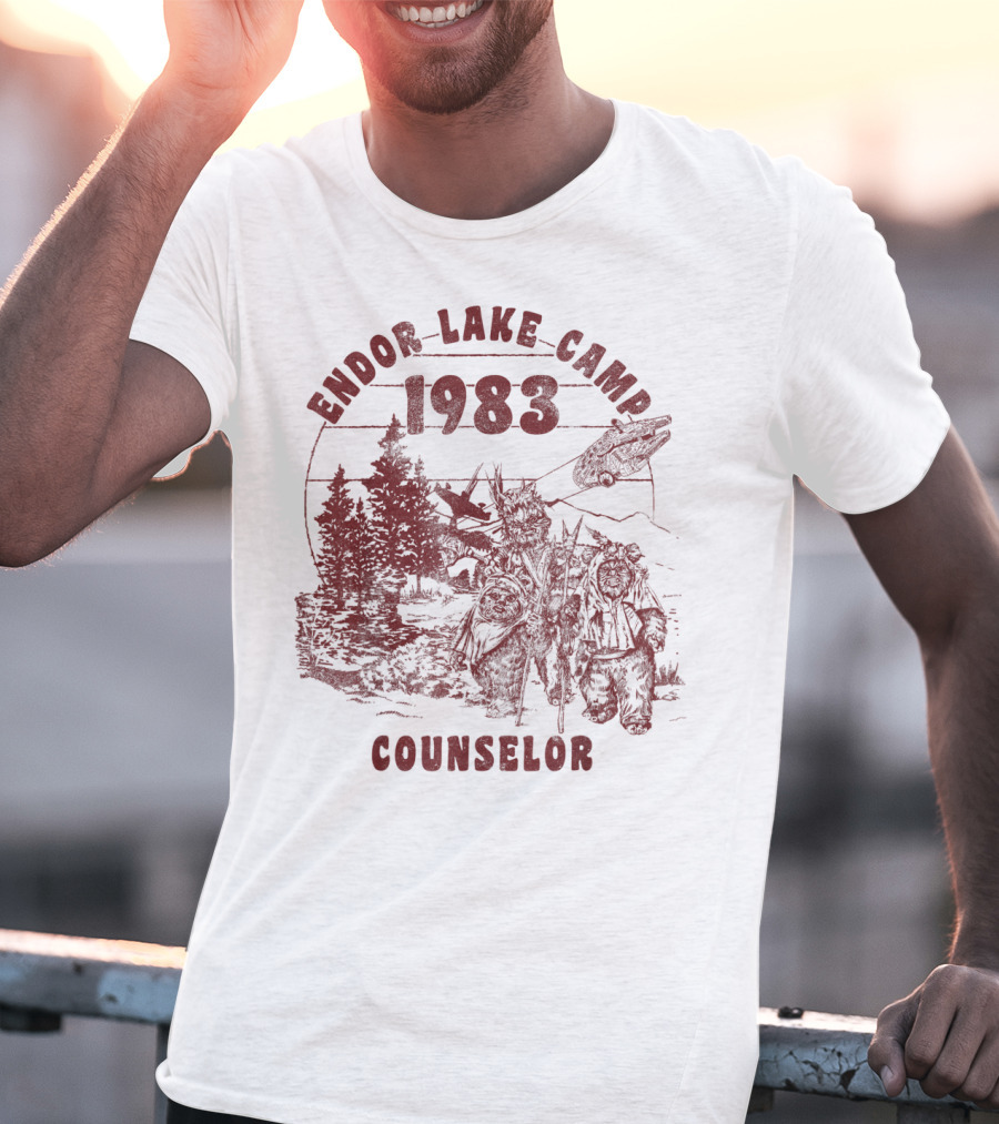 Endor Lake Camp 1983 Counselor Star Wars Ewok Adventure T-Shirt