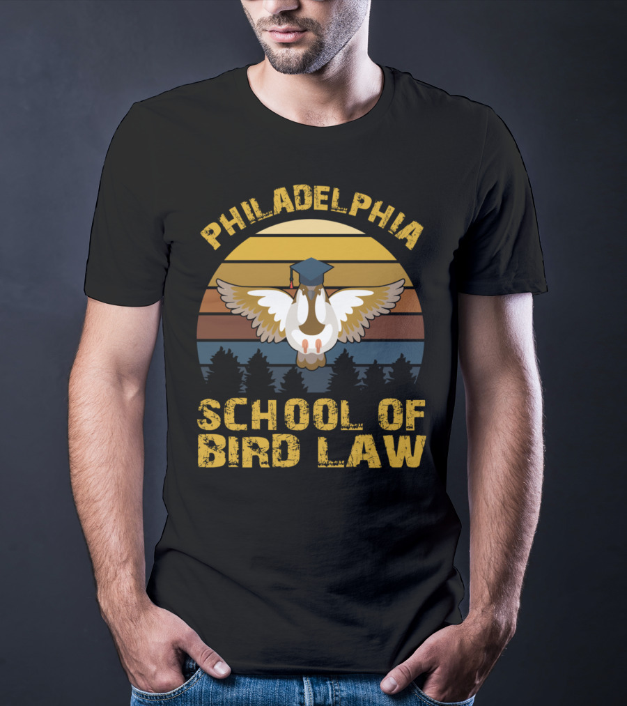 Philadelphia School Of Bird Law Vintage Retro Owl Graduation T-Shirt