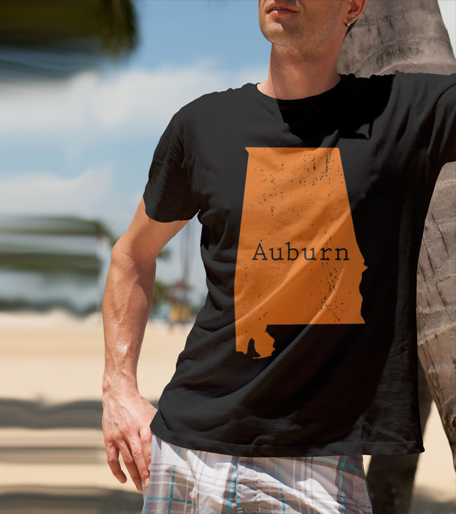 Auburn Alabama Vintage Map T-Shirt