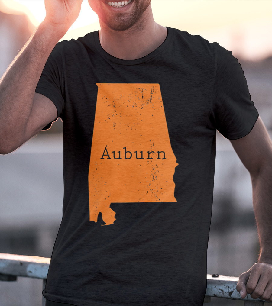 Auburn Alabama Vintage Map T-Shirt