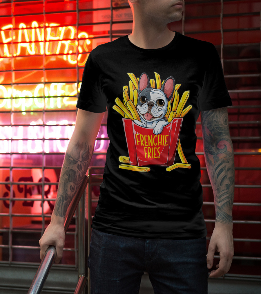 Frenchie Fries French Bulldog In Fry Box T-Shirt