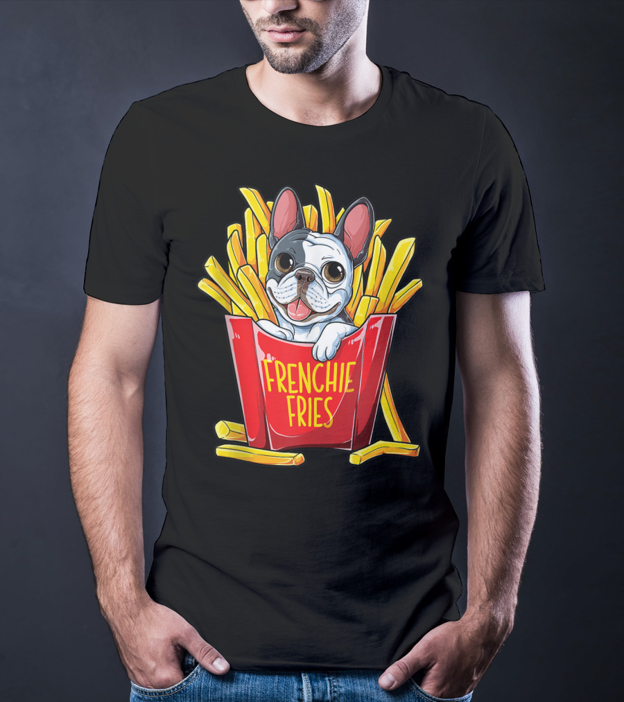Frenchie Fries French Bulldog In Fry Box T-Shirt