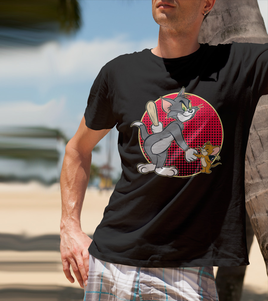 Tom And Jerry Classic Cartoon Characters Playful Moment T-Shirt