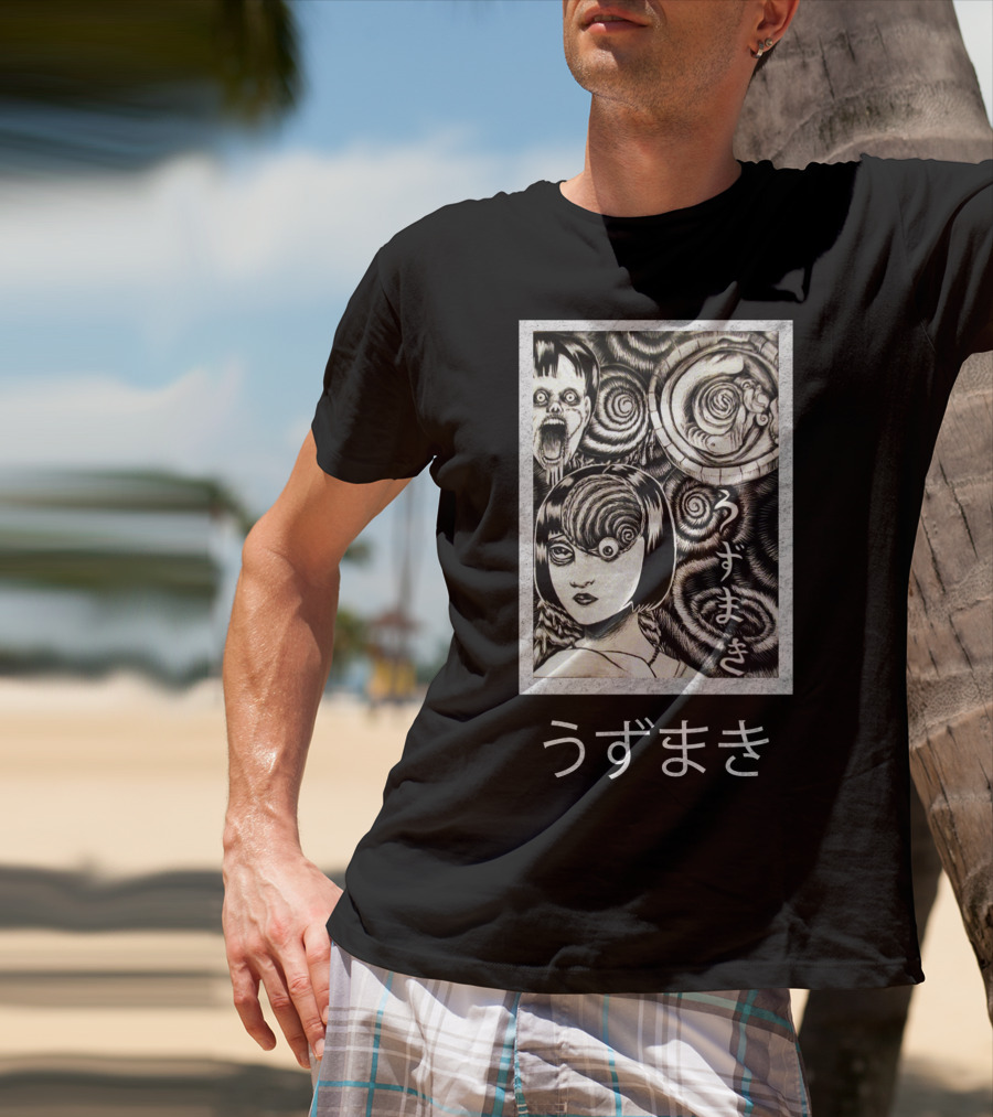 Uzumaki Japanese Horror Manga Art  Spirals T-Shirt