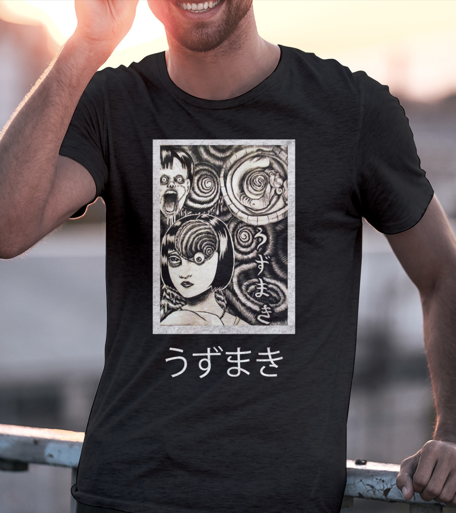 Uzumaki Japanese Horror Manga Art  Spirals T-Shirt