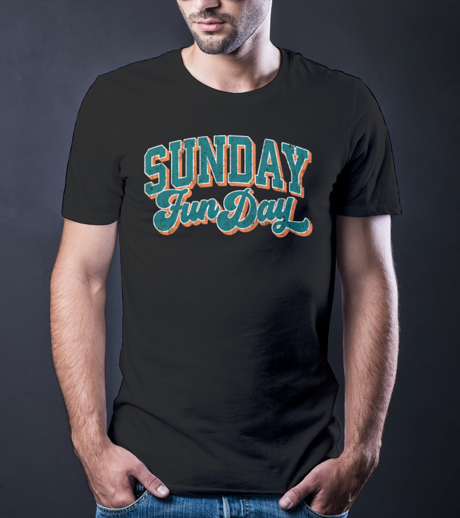 Sunday Funday Vintage Miami Football Fun T-Shirt