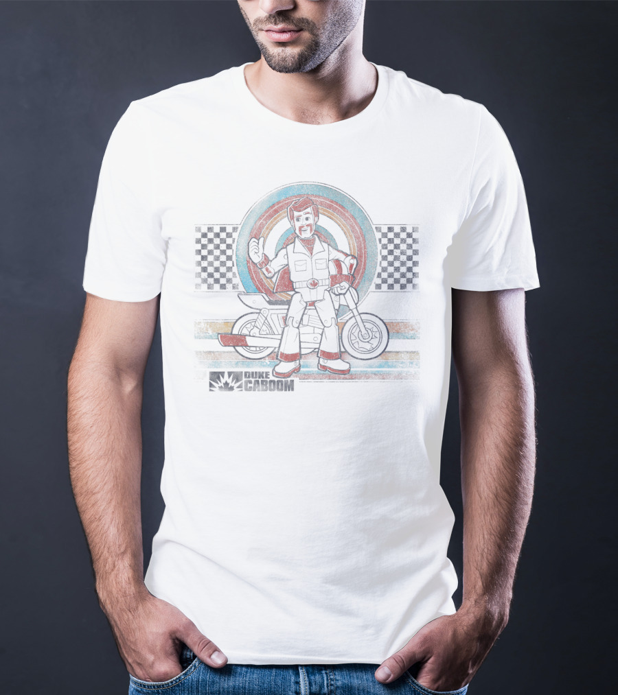 Duke Caboom Motorcycle Disney Pixar Toy Story Vintage Racer T-Shirt