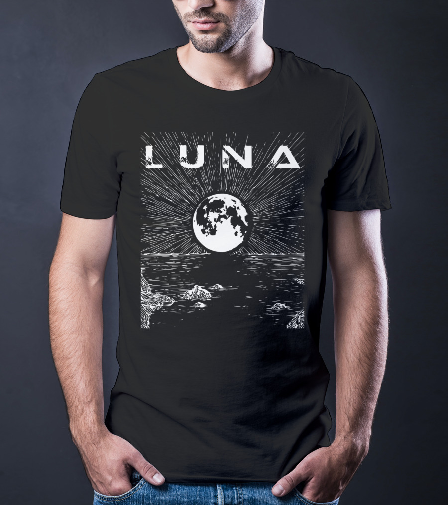 Luna Moon Astronomy Space Nerd Full Luna T-Shirt