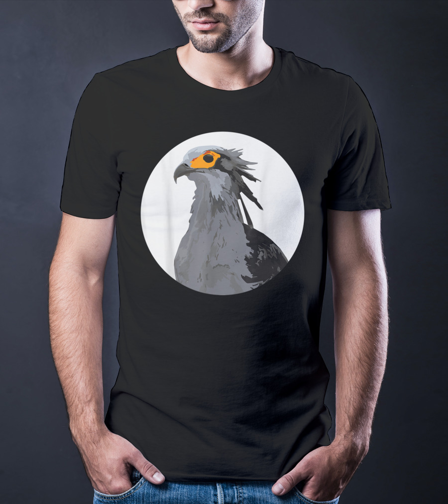 African Secretary Bird Sagittarius Circle T-Shirt