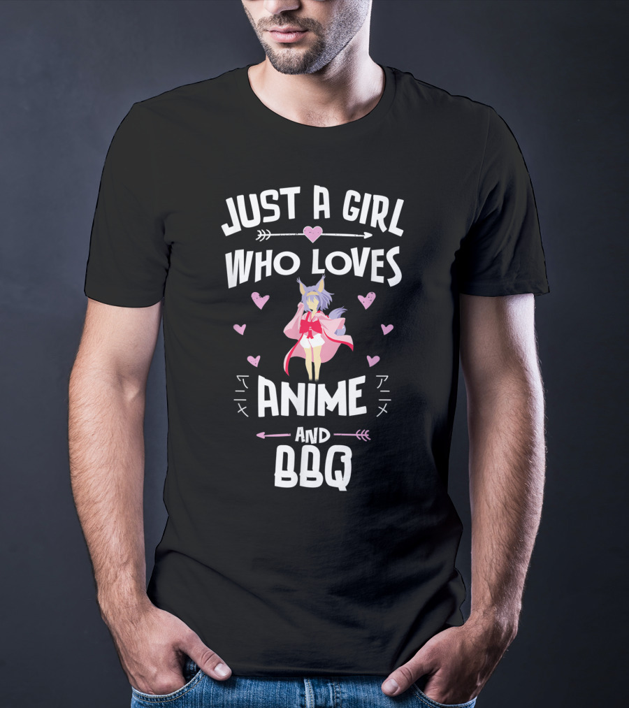 Just A Girl Who Loves Anime And BBQ T-Shirt