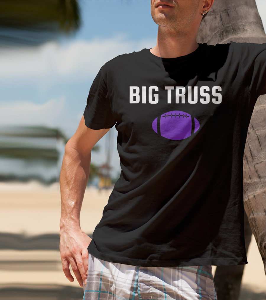 Big Truss Baltimore Football Purple T-Shirt