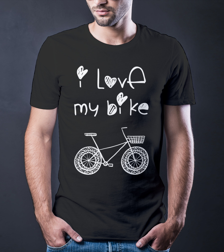 I Love My Bike Vintage Bicycle Biking T-Shirt