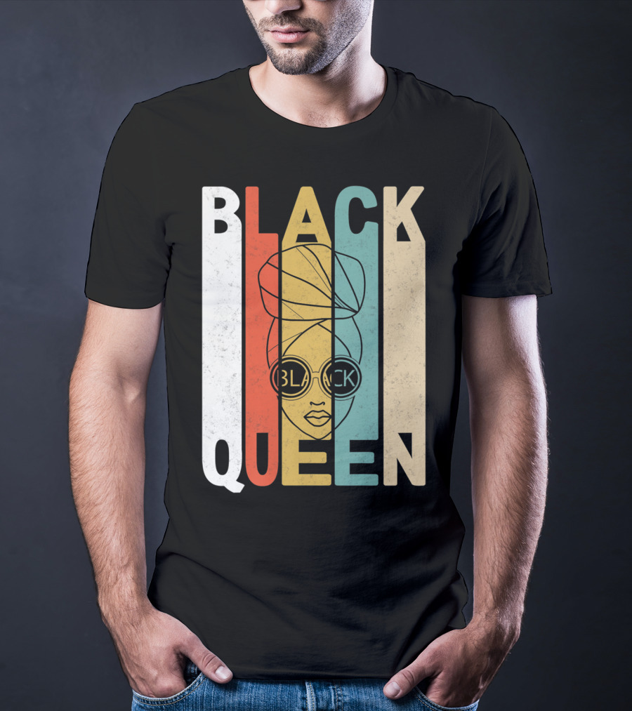 BLACK QUEEN Afro Headwrap Sunglasses T-Shirt