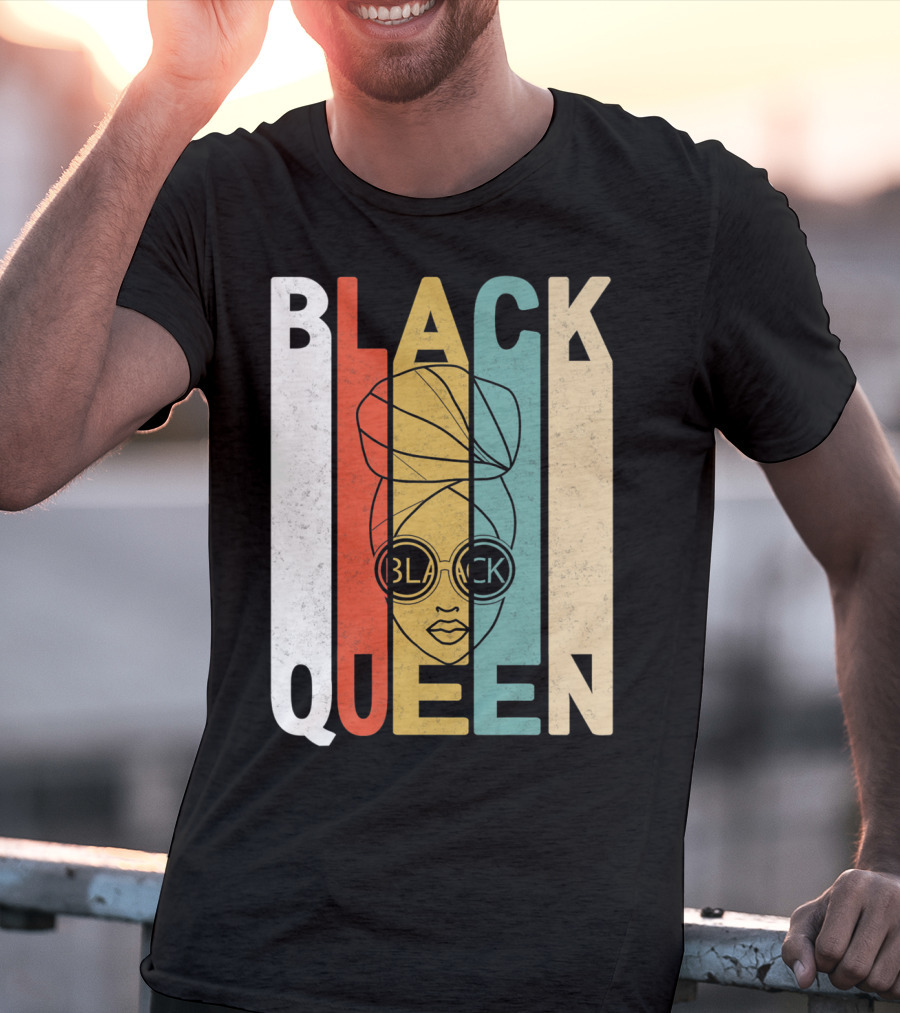 BLACK QUEEN Afro Headwrap Sunglasses T-Shirt
