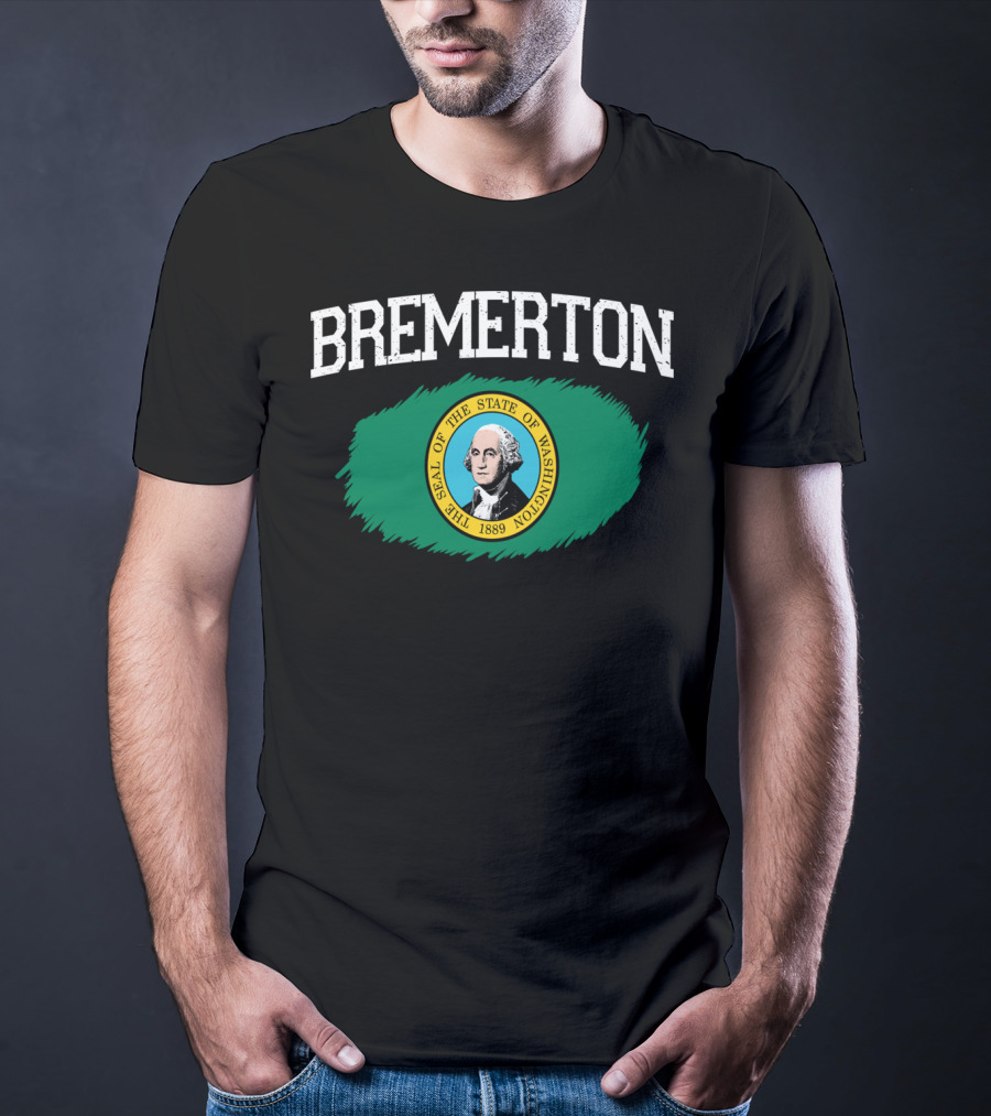 Bremerton Washington State Seal Vintage USA T-Shirt