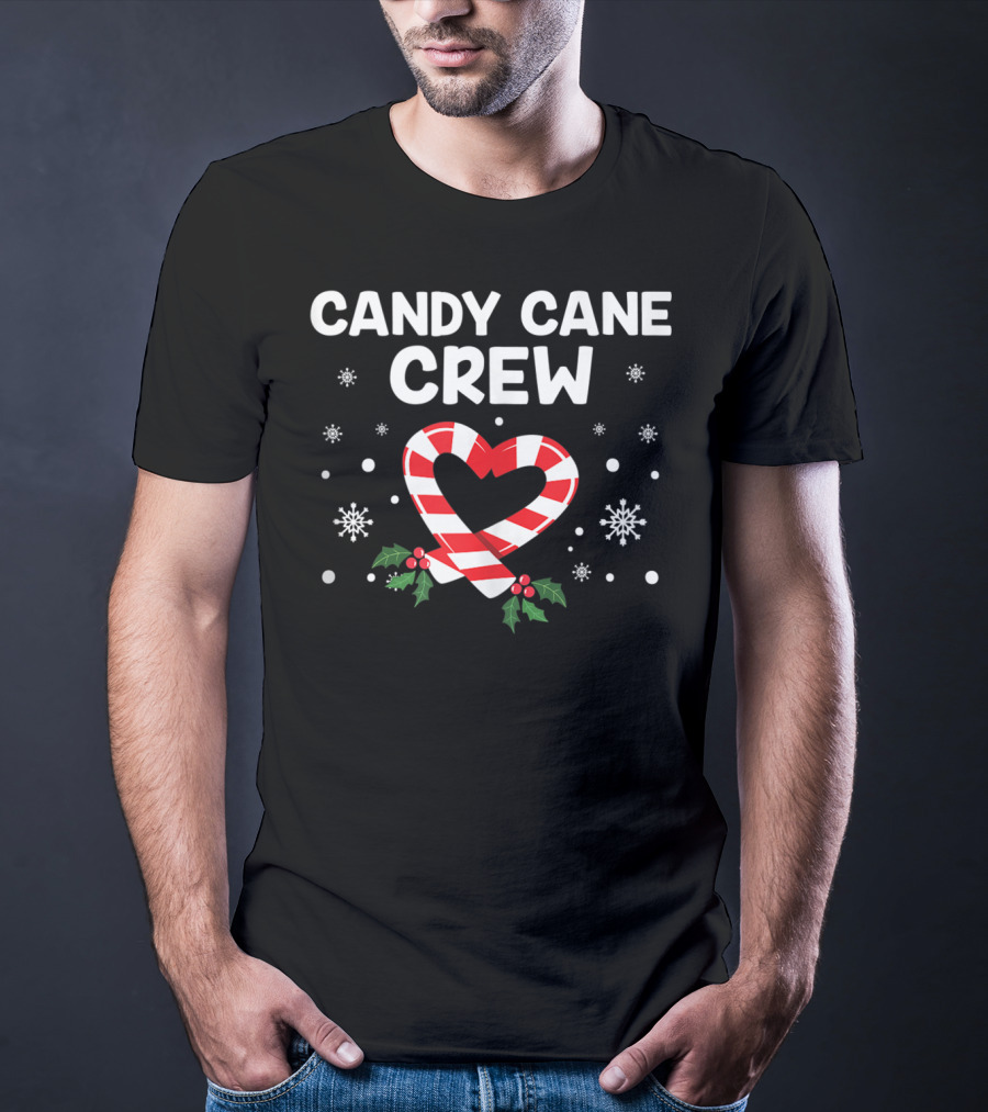 Candy Cane Crew Christmas Heart Snowflakes Sweets Family E2 T-Shirt