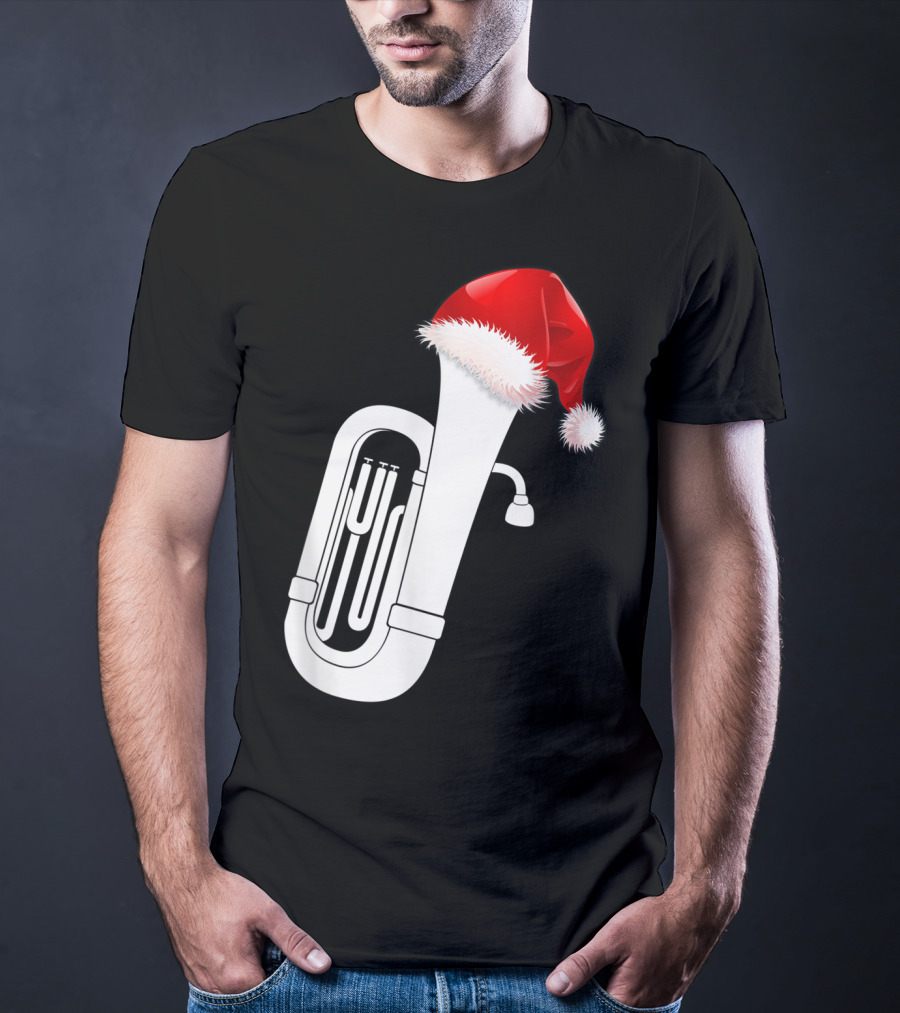 Christmas Tuba Santa Band Players Festive Holiday Instrument T-Shirt
