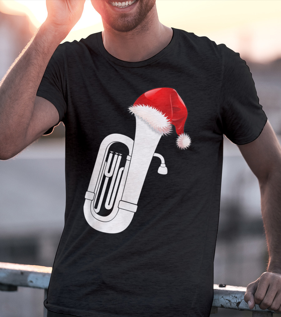 Christmas Tuba Santa Band Players Festive Holiday Instrument T-Shirt