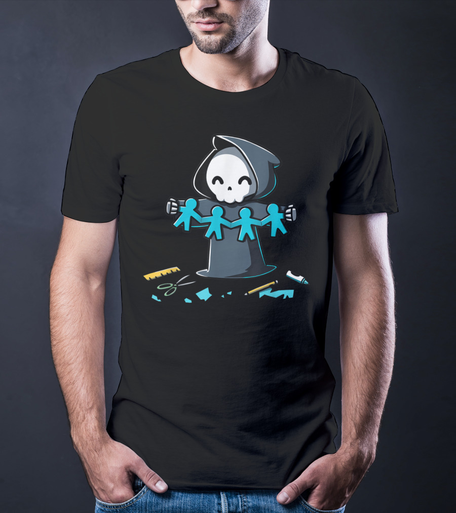 Craftiness Death Grim Crafting Paper Chain T-Shirt