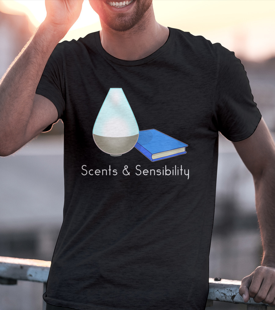 Scents And Sensibility Essential Oils Diffuser Jane Austen Sense Book T-Shirt