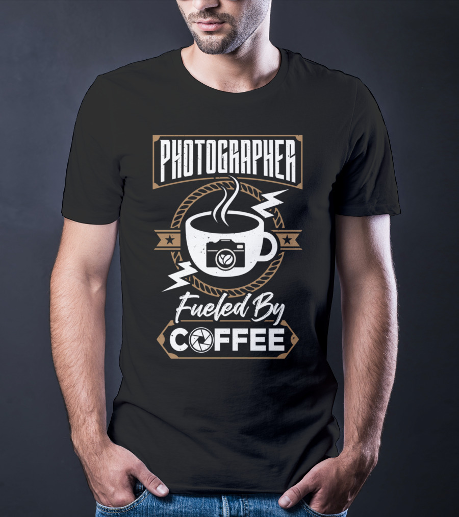 Photographer Fueled By Coffee Camera Cup T-Shirt