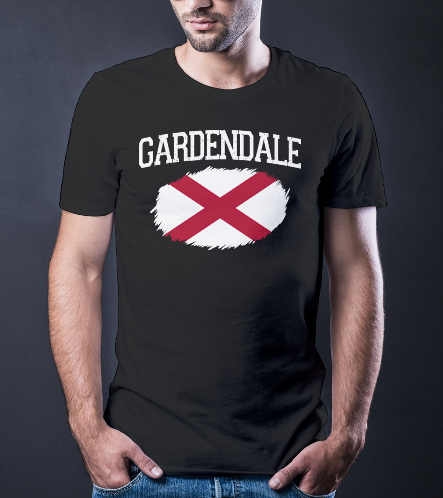 Gardendale Alabama Distressed State Flag Vintage Sports T-Shirt