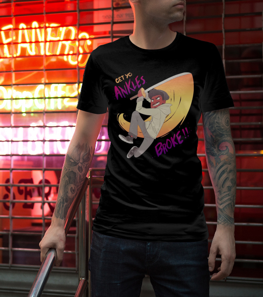 Get Yo Ankles Broke Animated Sword Action Scene T-Shirt