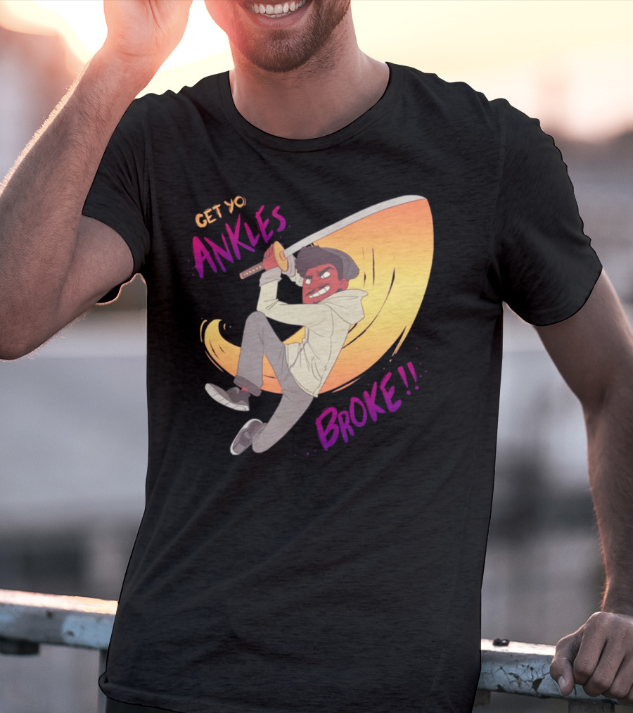 Get Yo Ankles Broke Animated Sword Action Scene T-Shirt