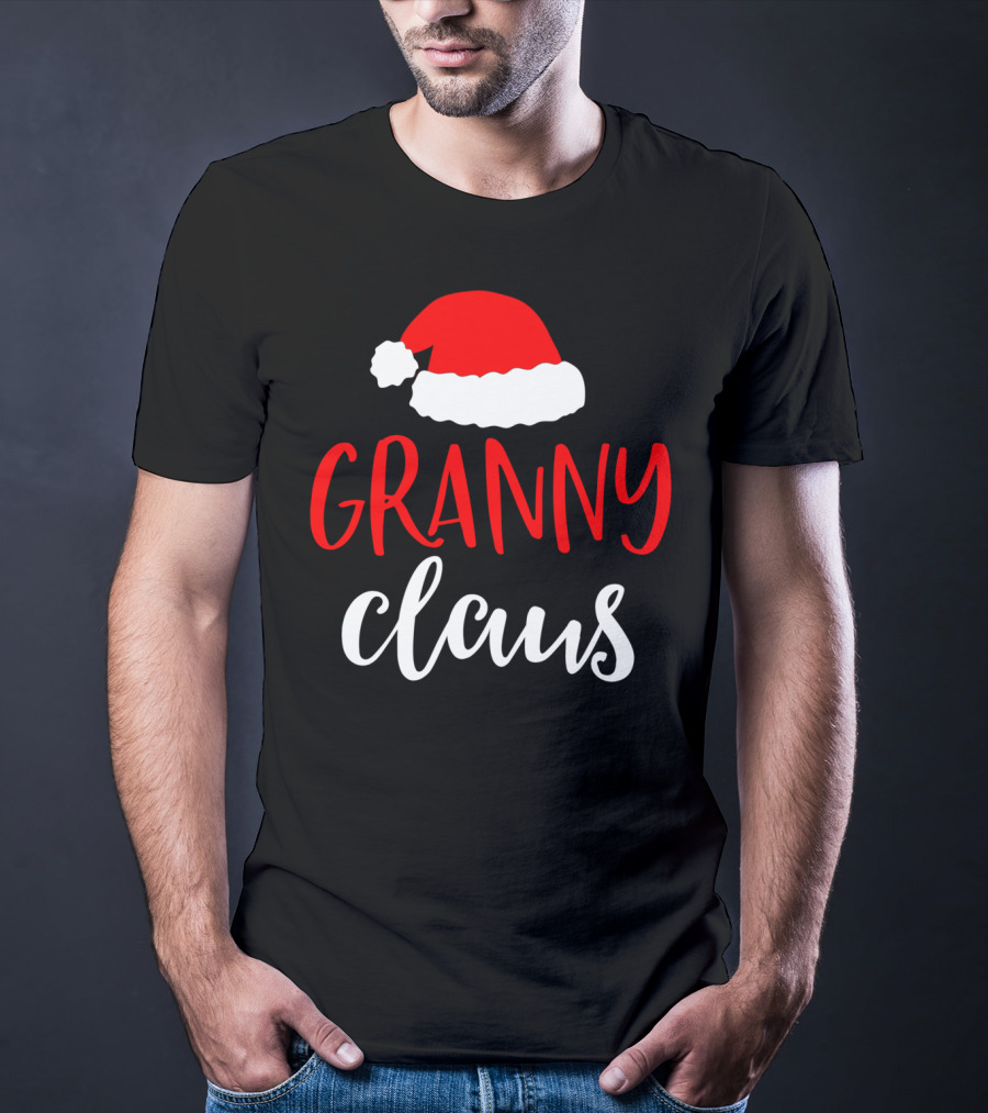 Granny Claus Christmas Santa Hat T-Shirt