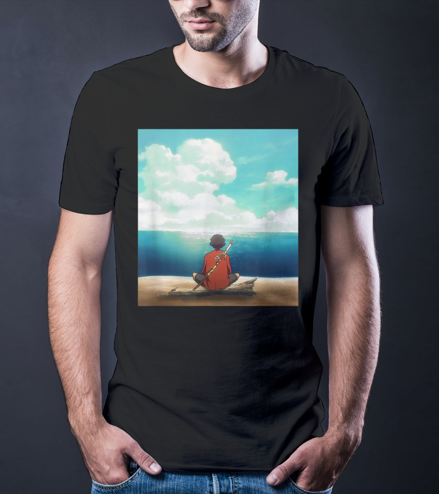 Samurai Champloo Reflective Ocean Scene T-Shirt