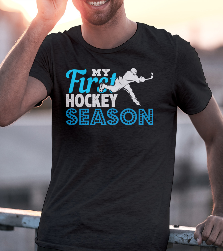 My First Hockey Season Ice Hockey Boy Girl Team Goalie Defense T-Shirt