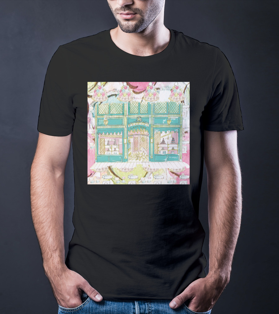 Laduree Shop Window Pastel Colour Macarons French Patisserie Display T-Shirt