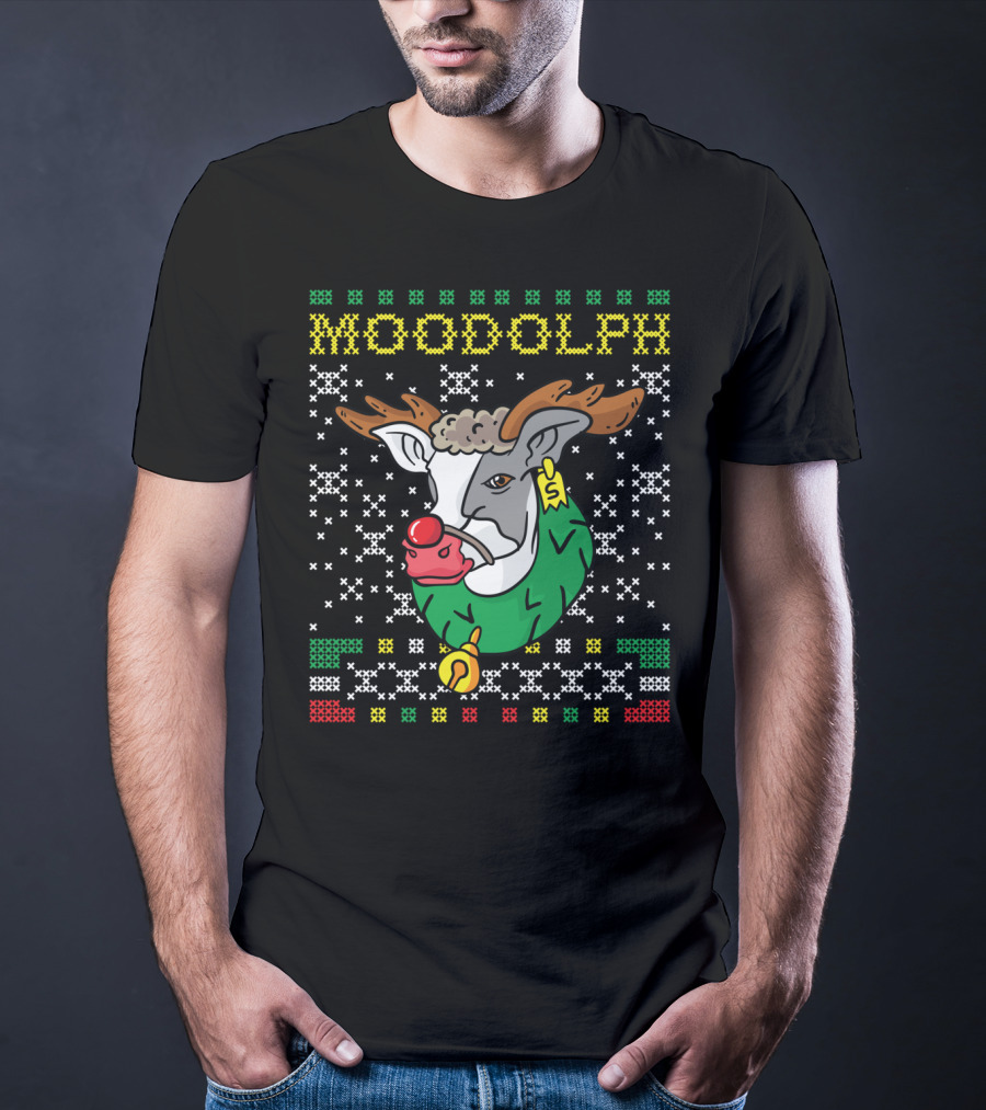 Moodolph Moo Cow Reindeer Christmas Holiday T-Shirt