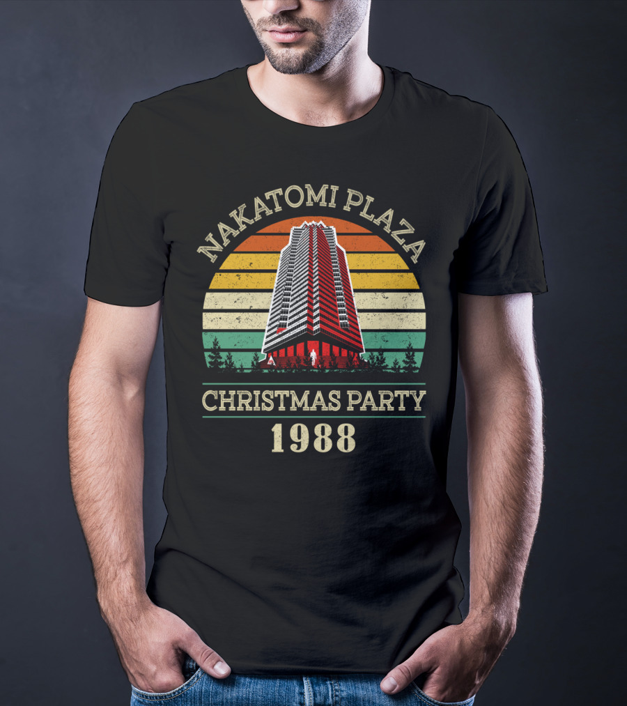 Nakatomi Plaza Christmas Party 1988 Retro Men Boy Pop Culture T-Shirt